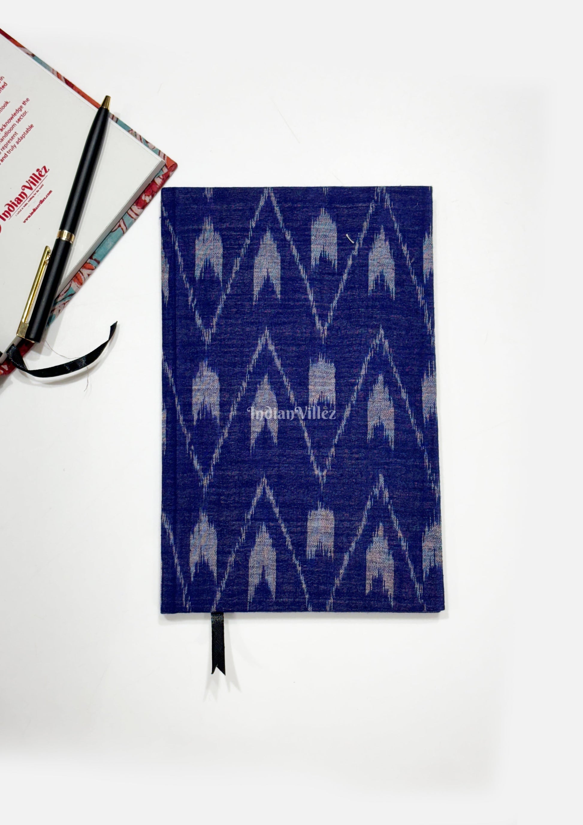 Tipa Print Handmade Ikat Woven Cotton Fabric Cover Diary