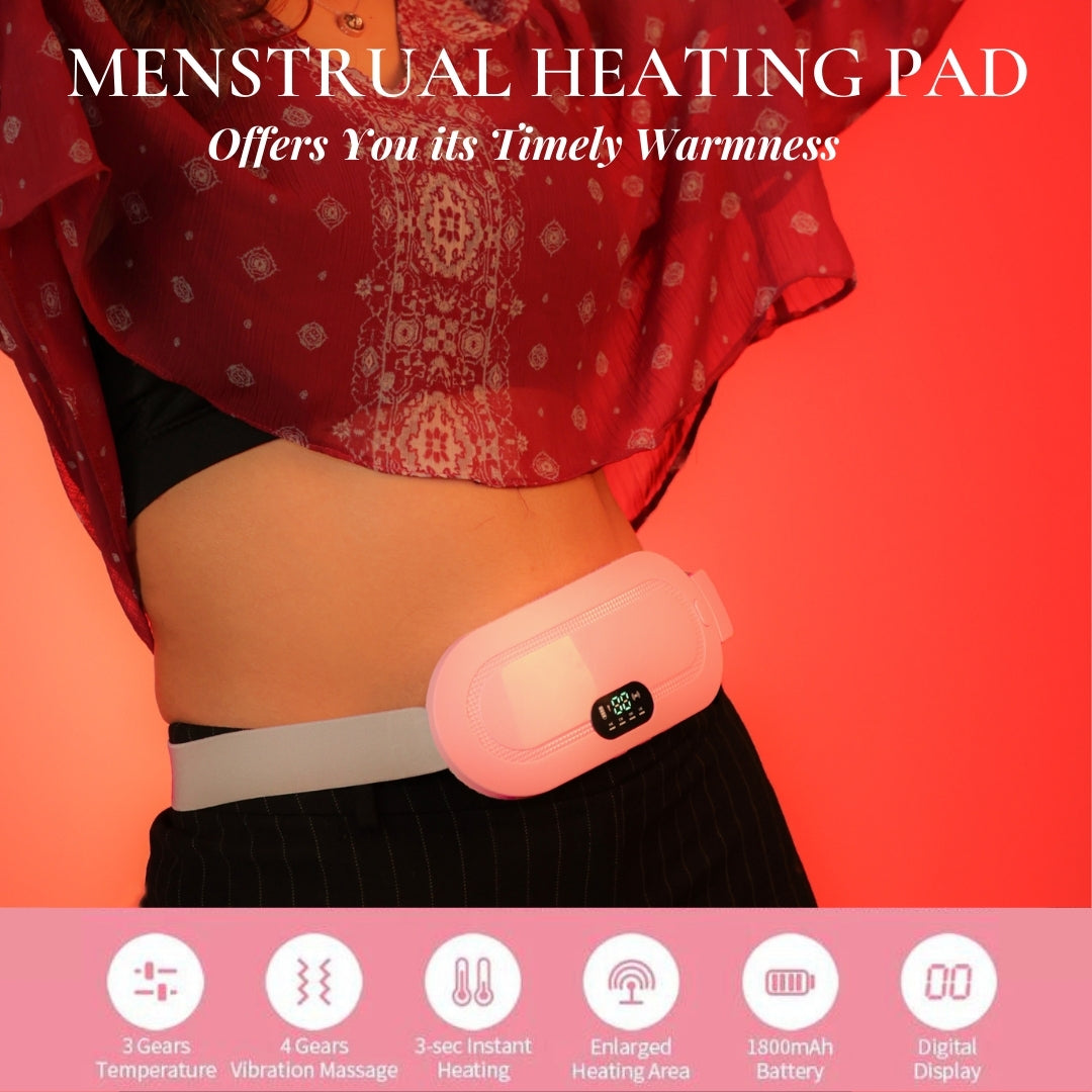 Maya's Dynamic Heat & Massage Therapy for Period Cramps | 1 Year Warranty | Upgraded