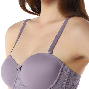 Elegance Padded Wired Multiway Balconette Bra  - Gray Ridge