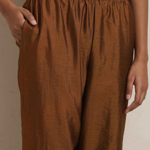 trueBrowns Brown Silk Co-ord Set