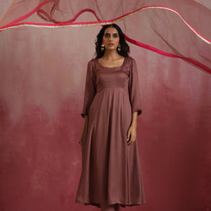 trueBrowns Brown Modal Anarkali Kurta Set