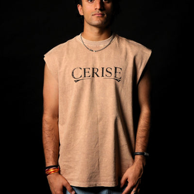 CERISE BEIGE MUSCLE TEE