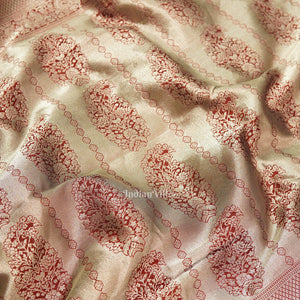 Maroon With Silver Body Work Pure Kanjivaram Silk Saree