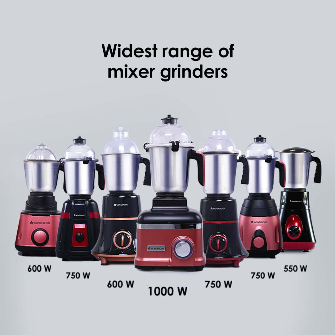 Vietri Mixer Grinder, 550W with 3 Anti-rust Stainless