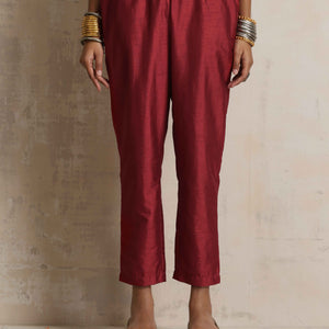 trueBrowns Gold Silk Kurta Set