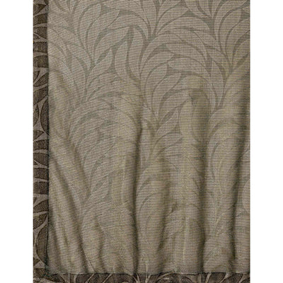 Mehendi Green Floral Printed Rayon Saree