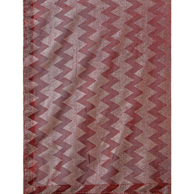 Maroon Digital Foil Printed Rayon Saree