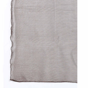 Brown Solid Lycra Crush Saree