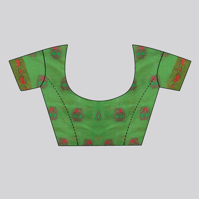 green-floral-woven-cotton-silk-saree-with-tassels-9