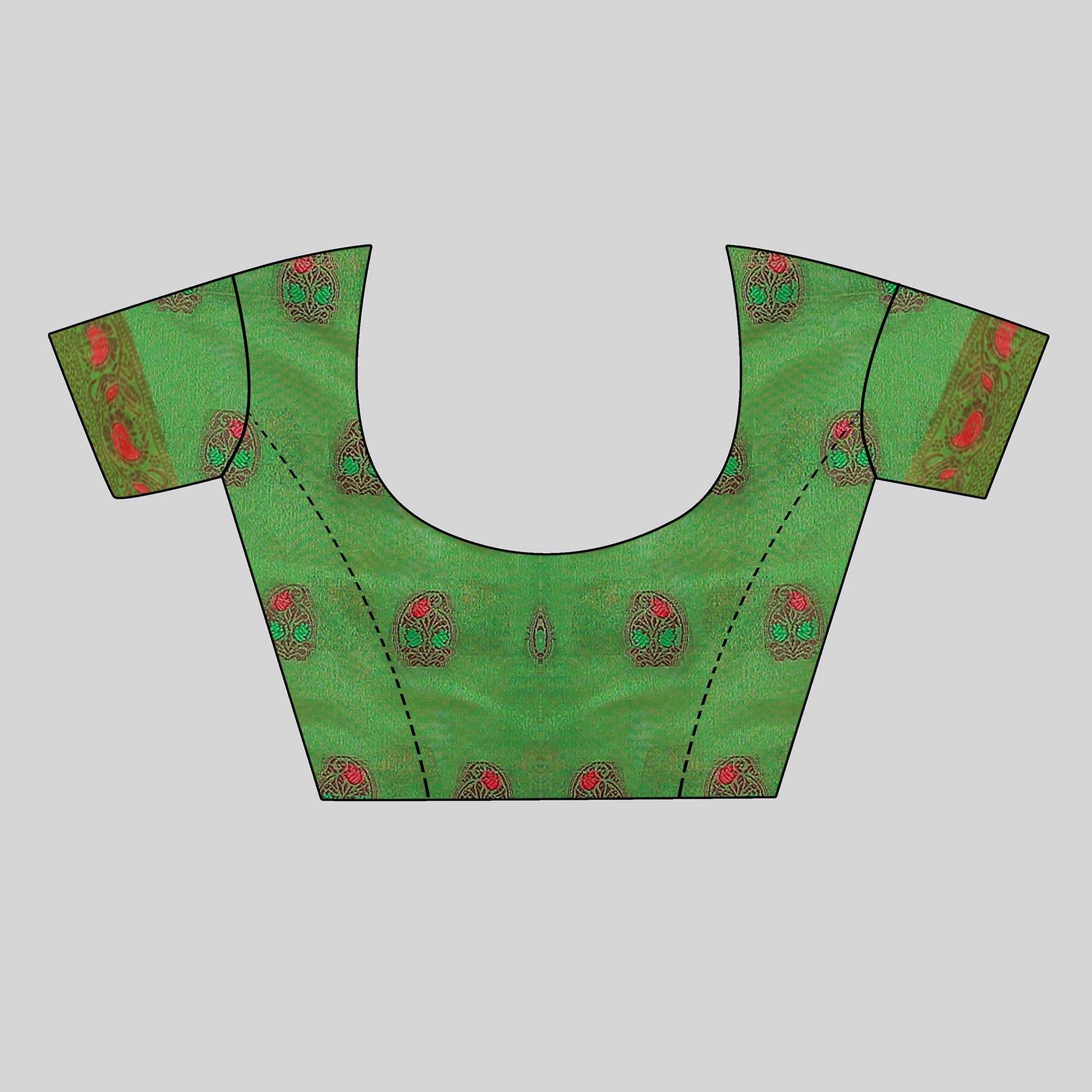 green-floral-woven-cotton-silk-saree-with-tassels-9