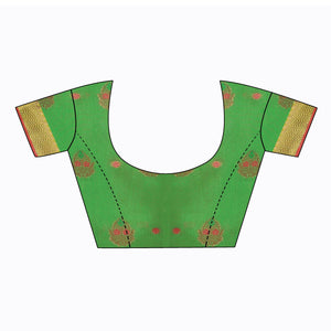 yellow-floral-woven-cotton-silk-saree-with-tassels-10