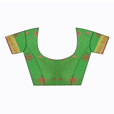 yellow-floral-woven-cotton-silk-saree-with-tassels-10