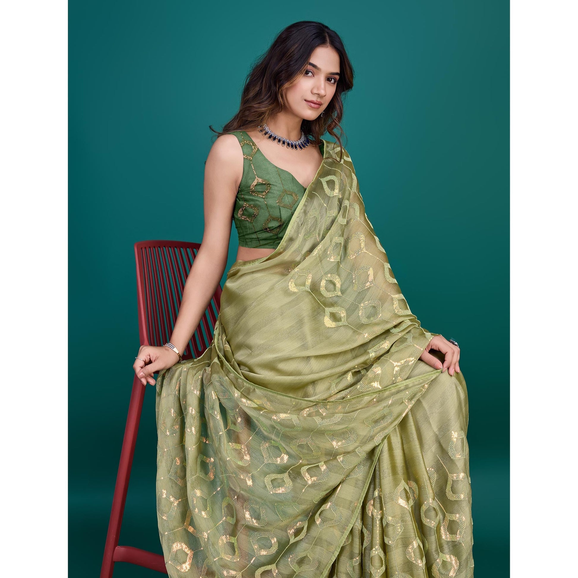 green-sequin-embroidered-georgette-saree