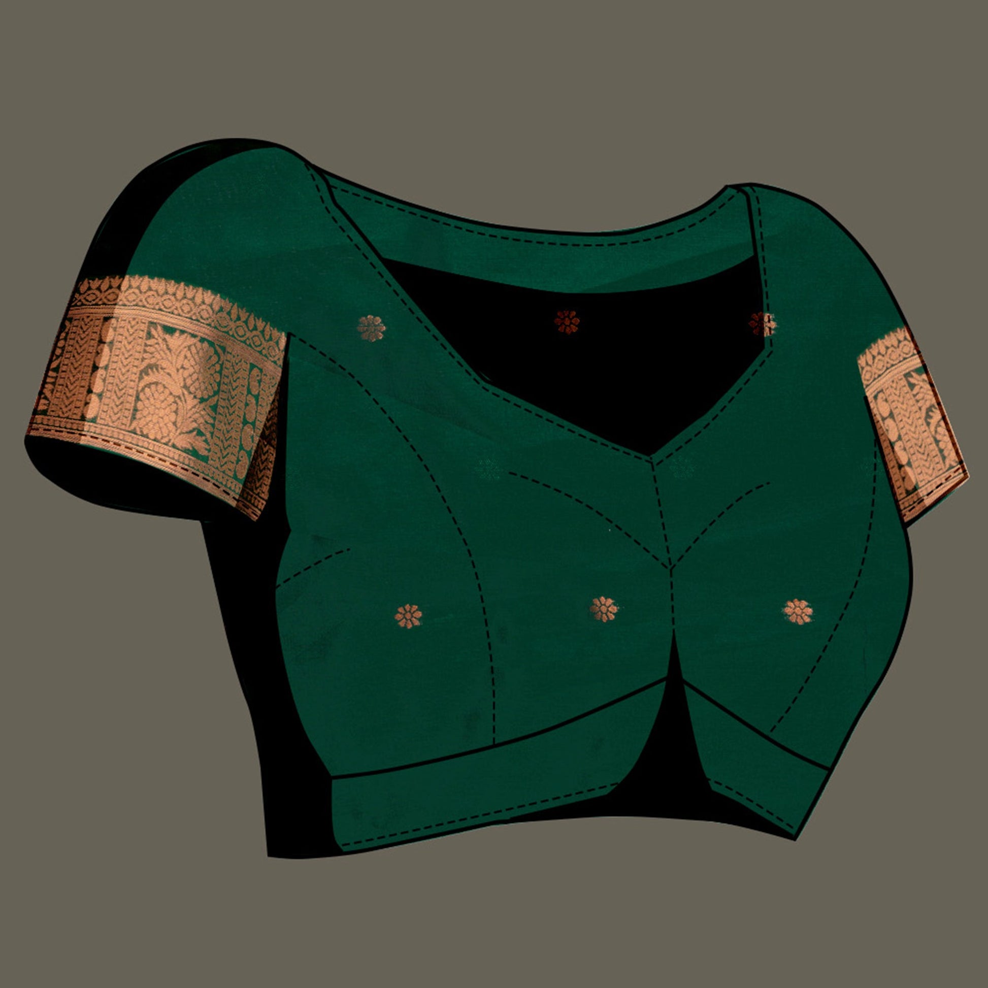 green-floral-woven-banarasi-silk-saree-7