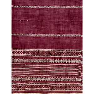 Dark Wine Mirror Embroidered Viscose Salwar Suit