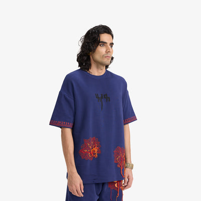 F A R A K | TOXIC LOVE HANDMADE T-SHIRT { BLUE/BLUE