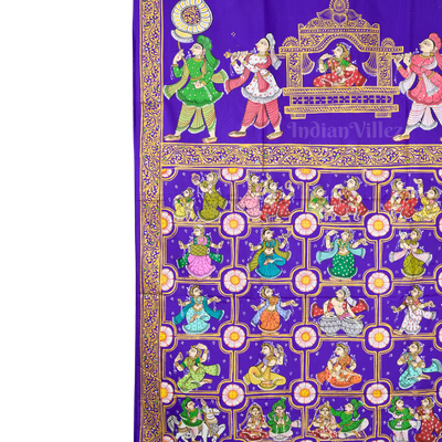 Blue Doli Barat With Nartaki Theme Pattachitra Saree