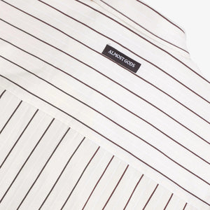 ALMOST GODS | ASSEMBLAGE STRIPE BOXY SHIRT { WHITE