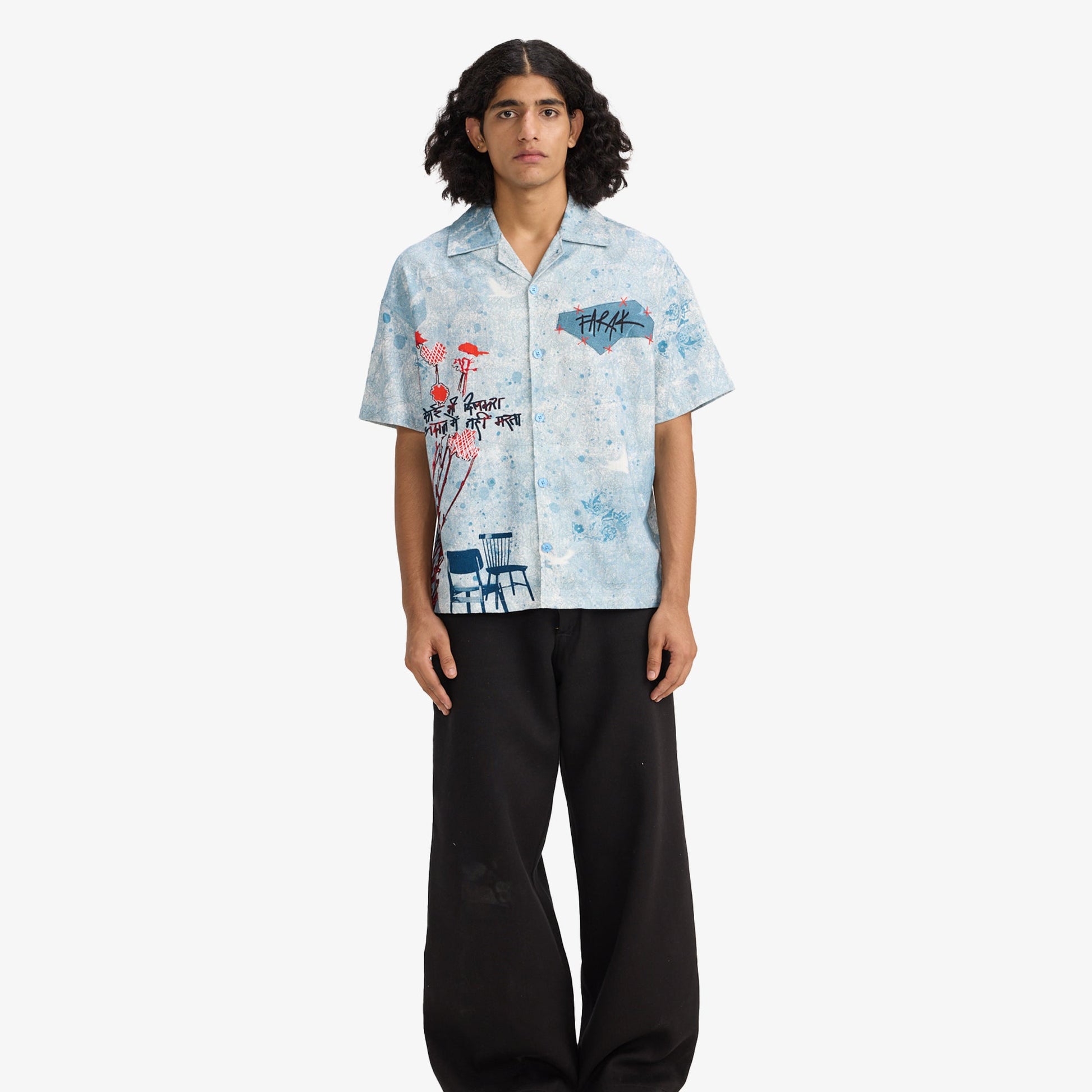 F A R A K | FLEETING MEMORIES SHIRT { BLUE/BLUE