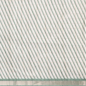Green checked semi-banaras tussar saree with self - bullock cart border & checked pallu