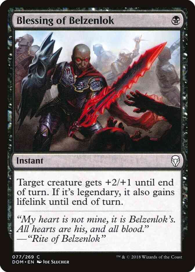 Blessing of Belzenlok [77] [Dominaria] [Non-Foil]