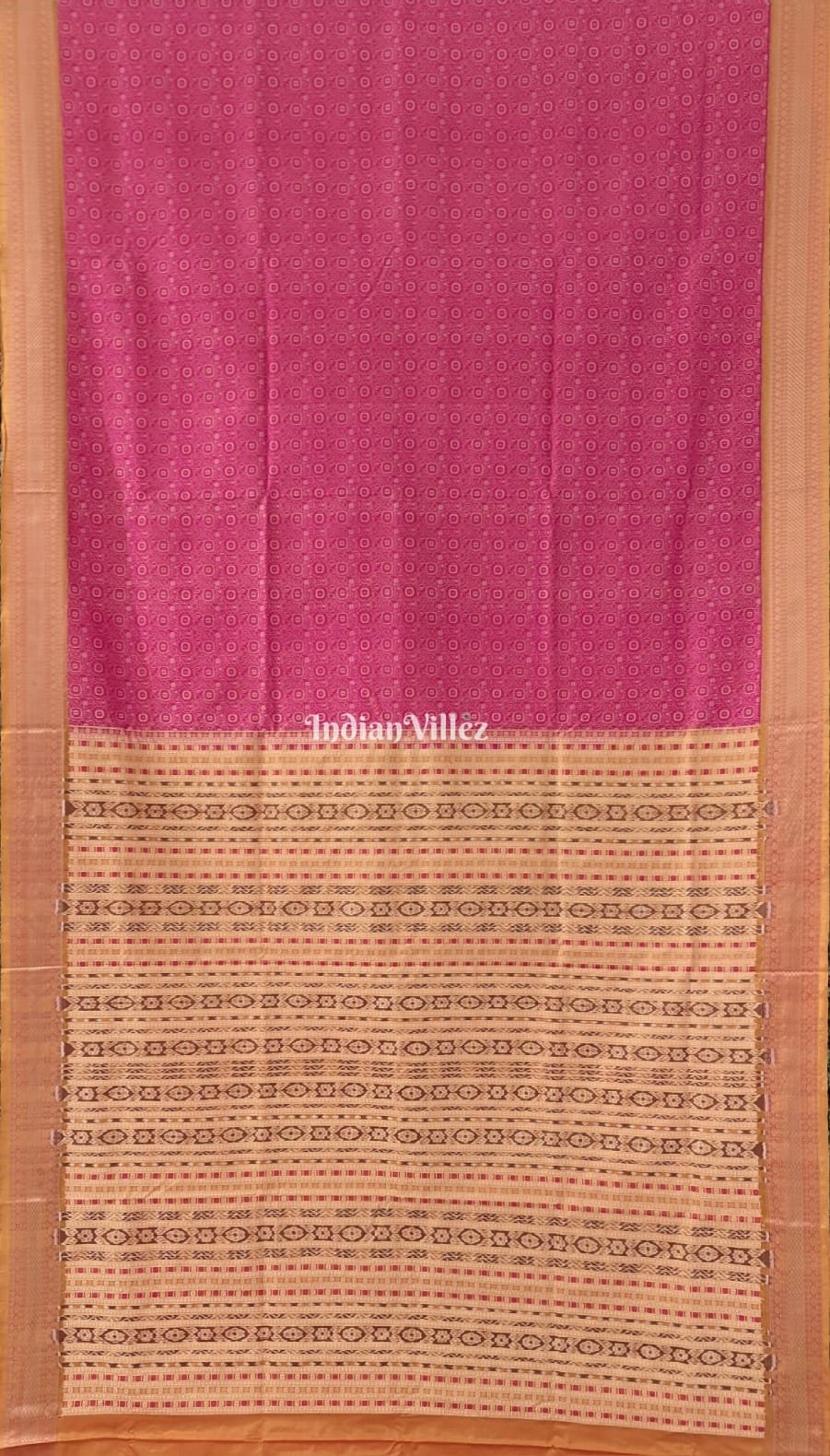 Pink Kalyani Bomkai Exclusive Designer Sambalpuri Silk Saree