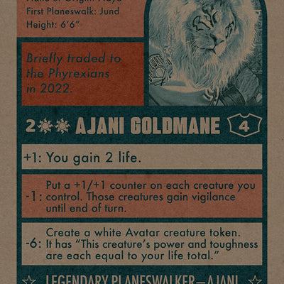 Ajani Goldmane // Ajani Goldmane [1453] [Borderless] [Magic: The Baseballing] [Secret Lair Drop] [Non-Foil]