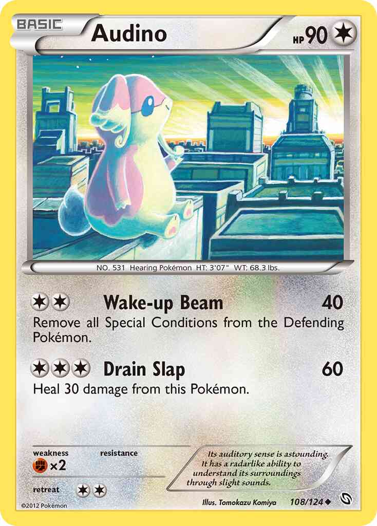 Audino - 108/124 - Uncommon [bw6-108] [Non-Holo]