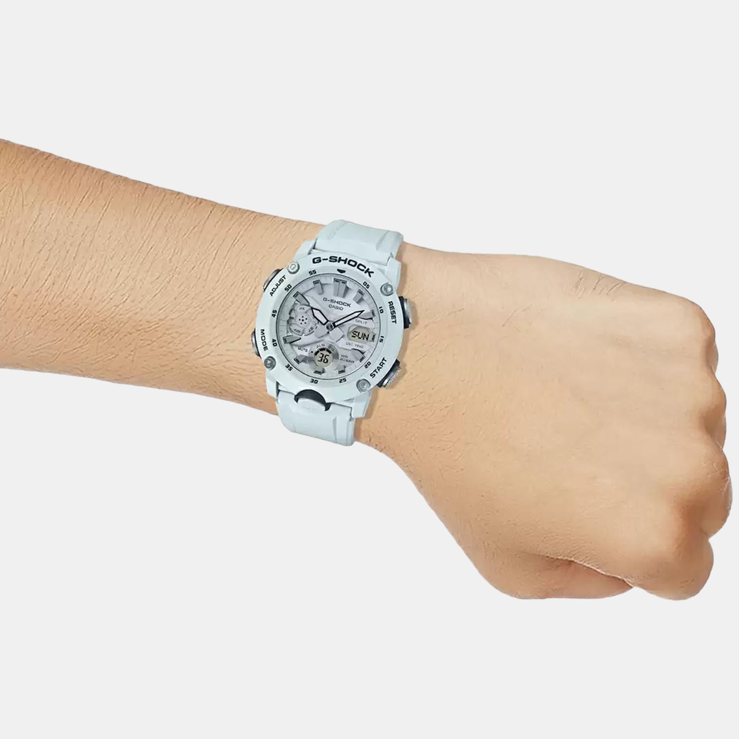 G-Shock Men Quartz White Dial Analog-Digital Resin Watch G971