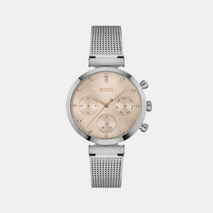Flawless Women Quartz Rose Gold Dial Chronograph Mesh Watch 1502625