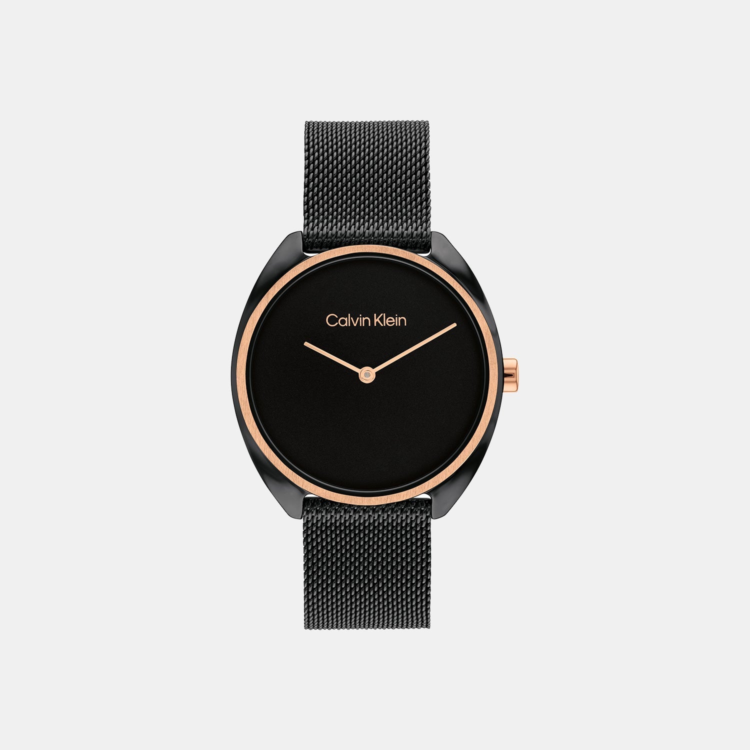 Ck Adorn Women Quartz Black Dial Analog Mesh Watch 25200272