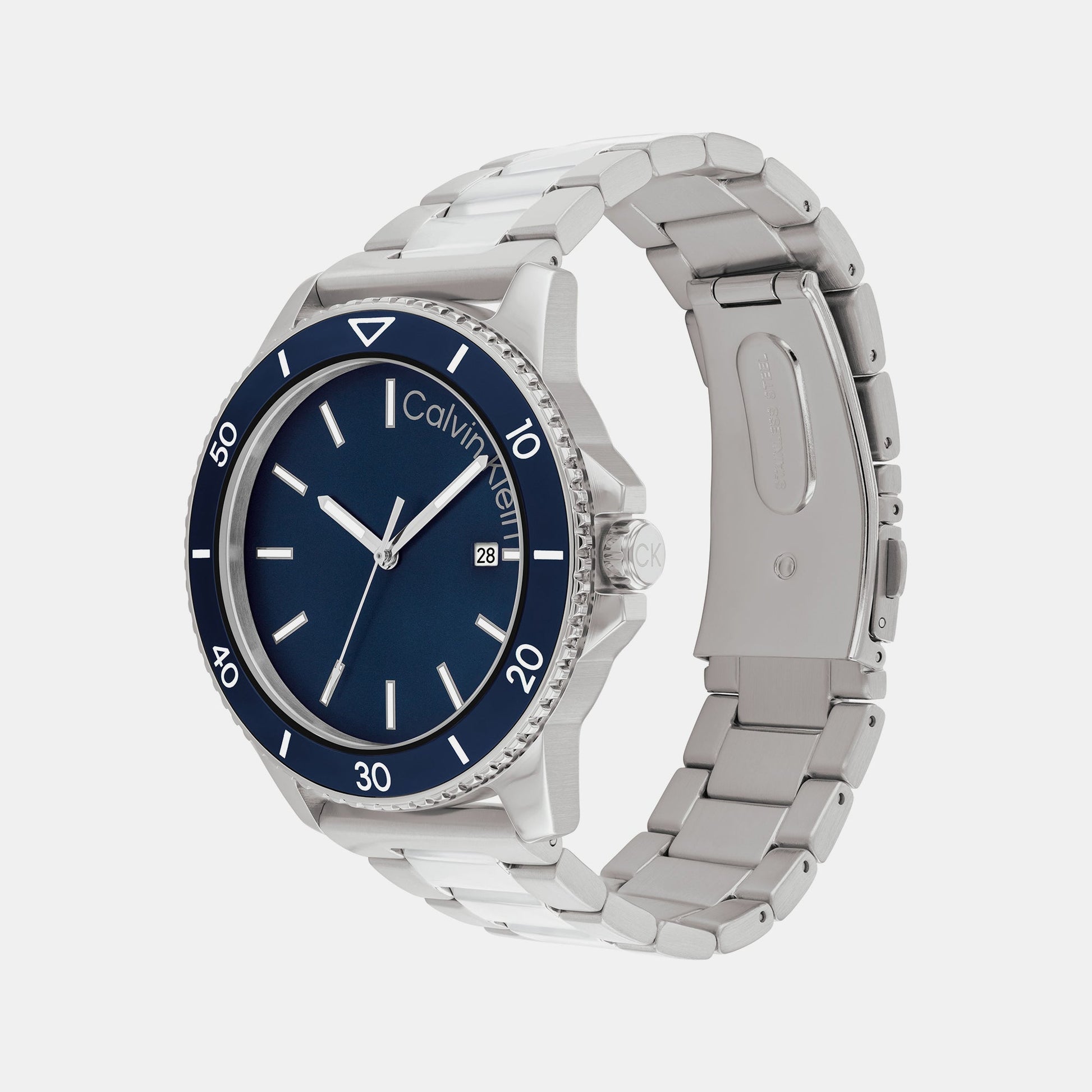 Aqueous Men Quartz Blue Dial Analog Stainless Steel Watch 25200385