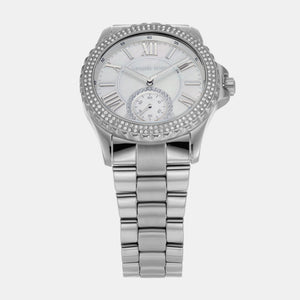 Everest Women Quartz Silver Dial Analog Stainless Steel Watch MK7403