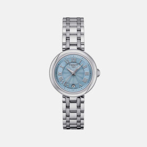 Bellissima Women Quartz Blue Mother Of Pearl Dial Analog Stainless steel Watch T1260101113300