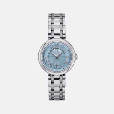 Bellissima Women Quartz Blue Mother Of Pearl Dial Analog Stainless steel Watch T1260101113300