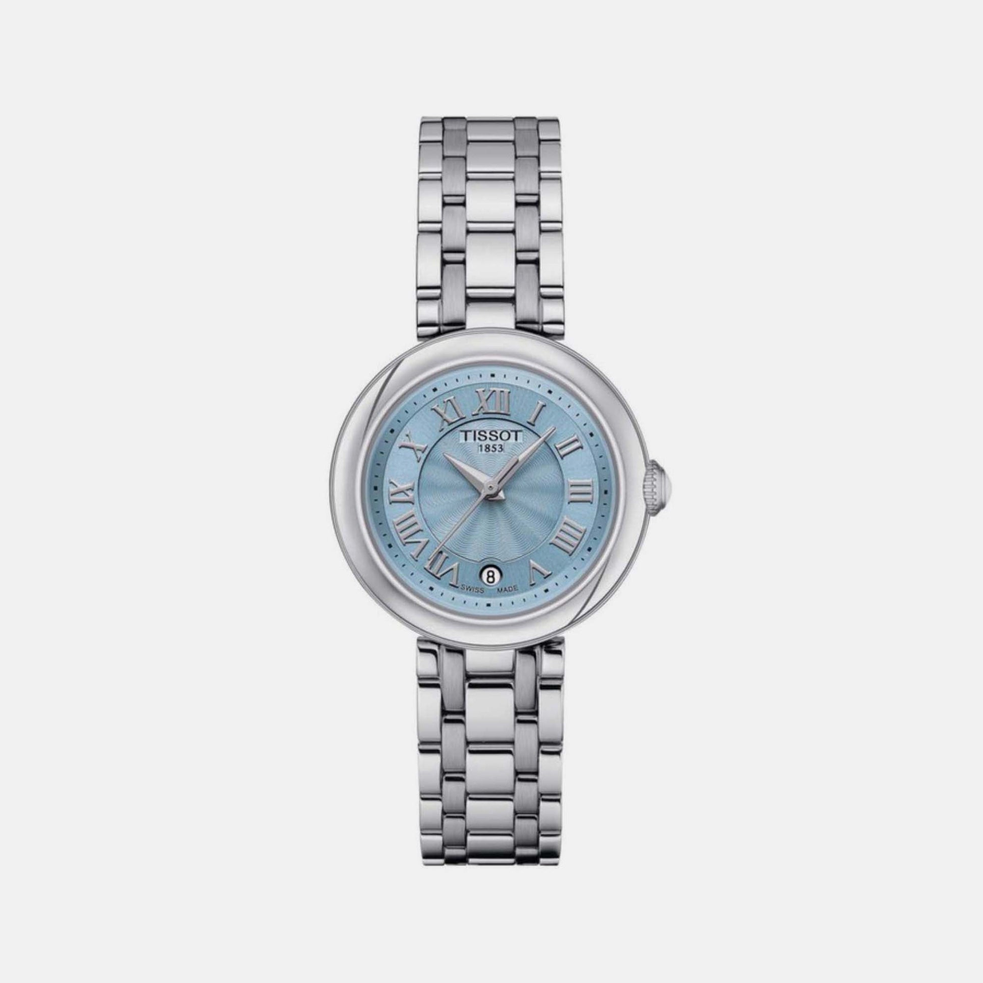 Bellissima Women Quartz Blue Mother Of Pearl Dial Analog Stainless steel Watch T1260101113300