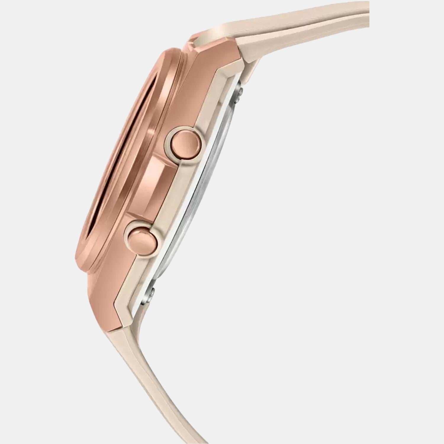 Baby-G Women Quartz Rose Gold Dial Analog-Digital Resin Watch BX194