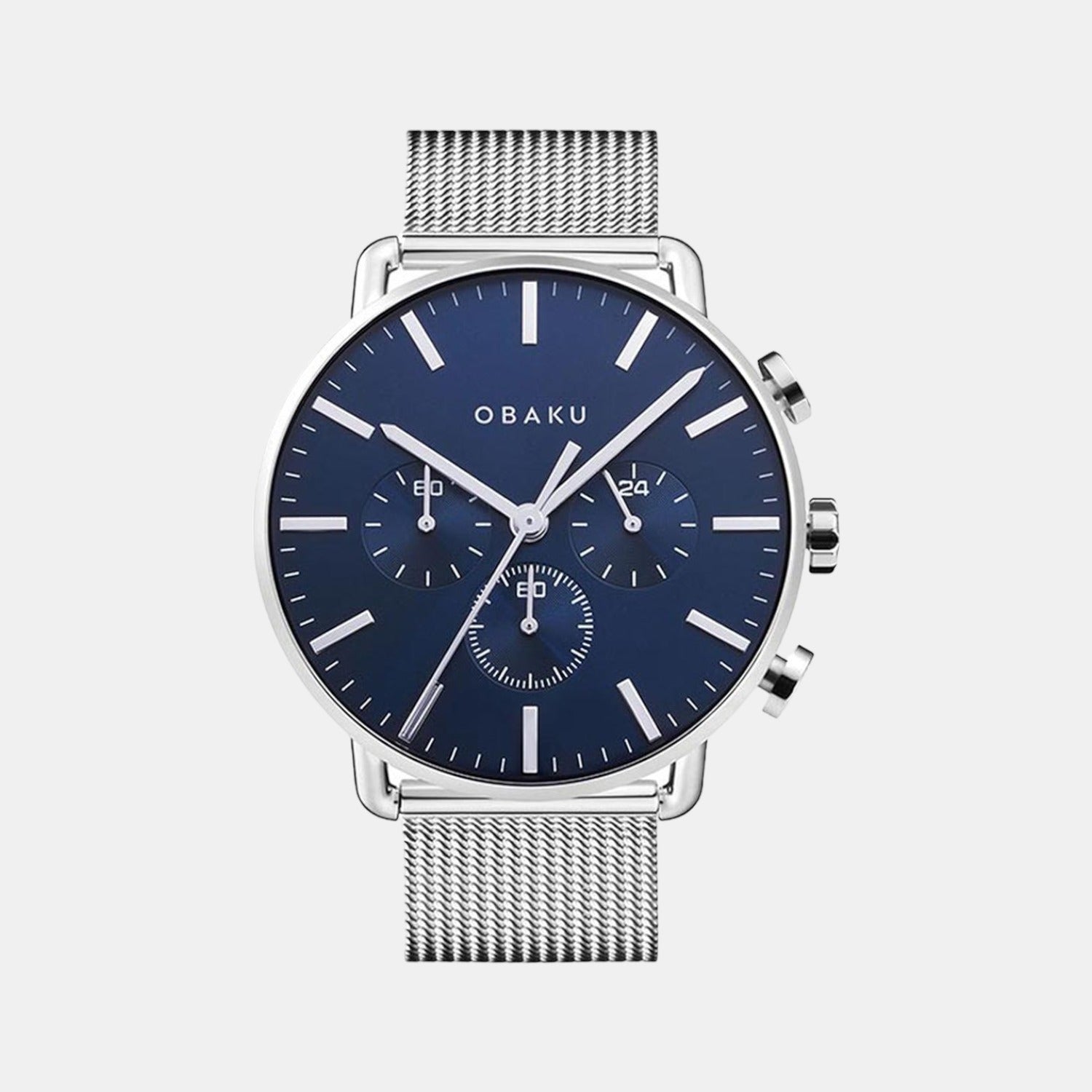 Havn-Cyan Men Quartz Blue Dial Chronograph Stainless Steel Watch V232GCCLMC