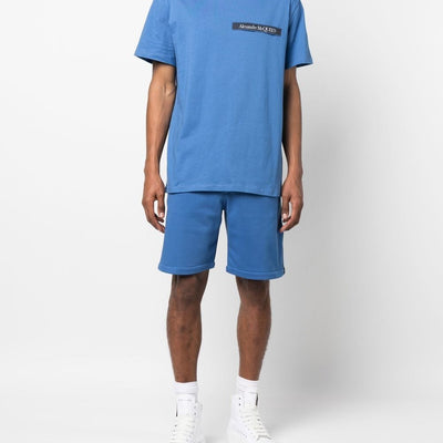 Alexander McQueen logo-tape jersey shorts