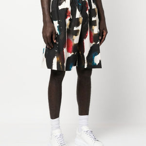 Alexander McQueen Straight Print Shorts