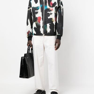 Alexander McQueen Graffiti-print Hooded Windbreaker