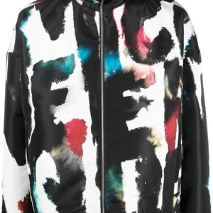 Alexander McQueen Graffiti-print Hooded Windbreaker