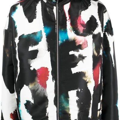Alexander McQueen Graffiti-print Hooded Windbreaker