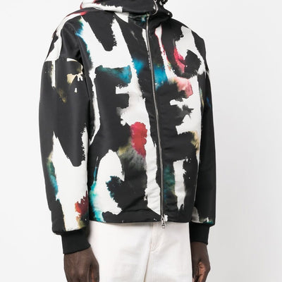 Alexander McQueen Graffiti-print Hooded Windbreaker