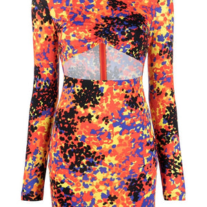 Dsquared2 Printed cut-out short dress