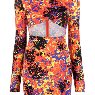 Dsquared2 Printed cut-out short dress