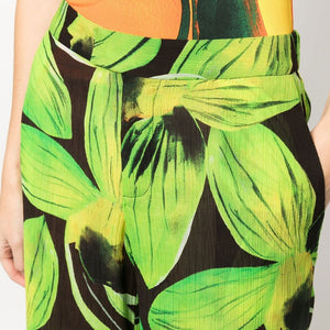 Louisa Ballou Printed wide leg trousers