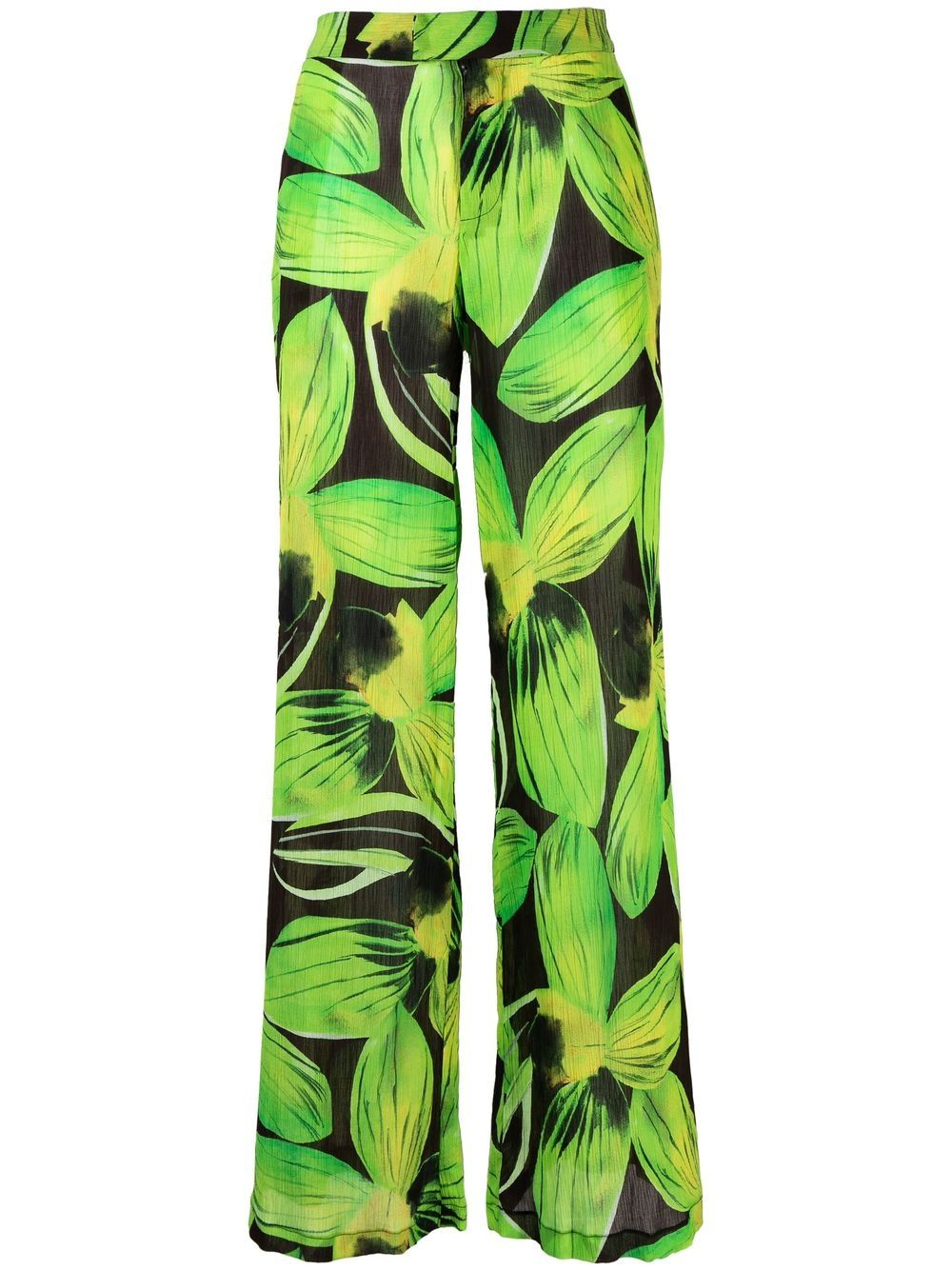 Louisa Ballou Printed wide leg trousers