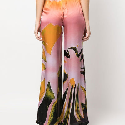Louisa Ballou Printed wide leg trousers