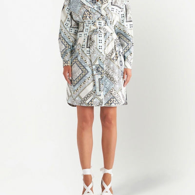 Etro Mix-print belted dress
